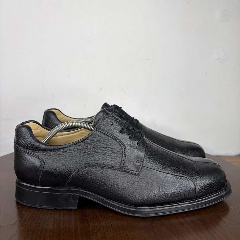 Studio Belvedere Bay Bridge Oxford Shoes Men's 13 EEE Black Pebble Leather Derby